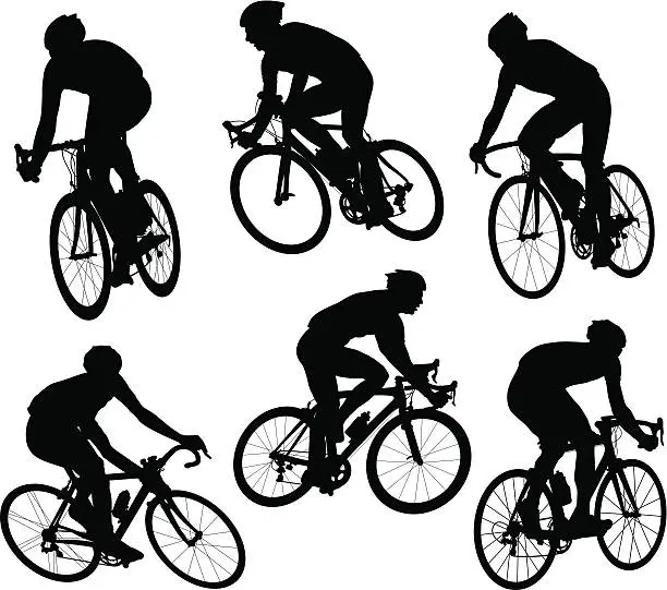 Vector illustration of Bicycle Racers