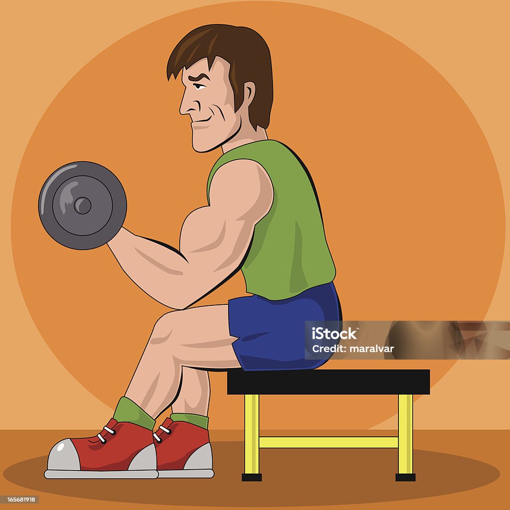 Sportifs musculaire - clipart vectoriel de Biceps libre de droits