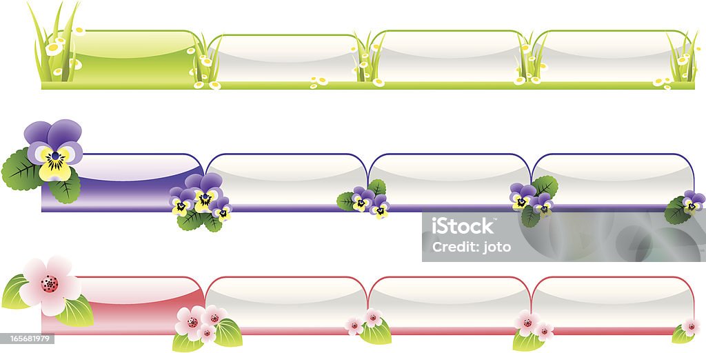 Saisonale tabs- Frühling - Lizenzfrei Blatt - Pflanzenbestandteile Vektorgrafik