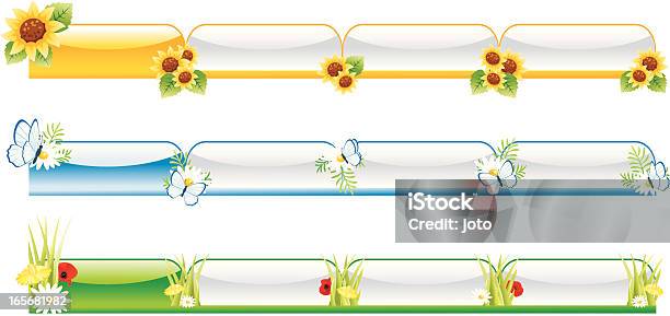 Ilustración de Tabs La Temporada De Verano y más Vectores Libres de Derechos de Amapola - Planta - Amapola - Planta, Brillante, Elemento de diseño