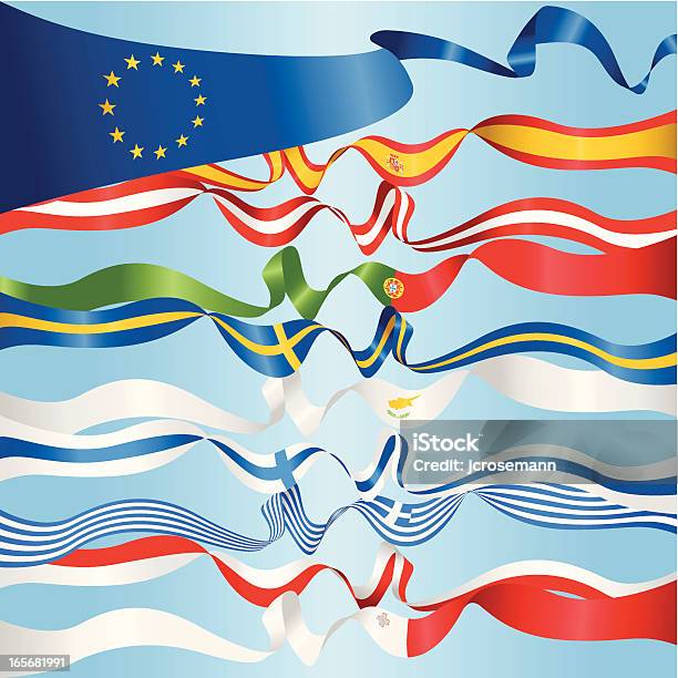 Bandeiras Europeia - Arte vetorial de stock e mais imagens de Bandeira da Grécia - Bandeira da Grécia, Bandeira, Bandeira Nacional