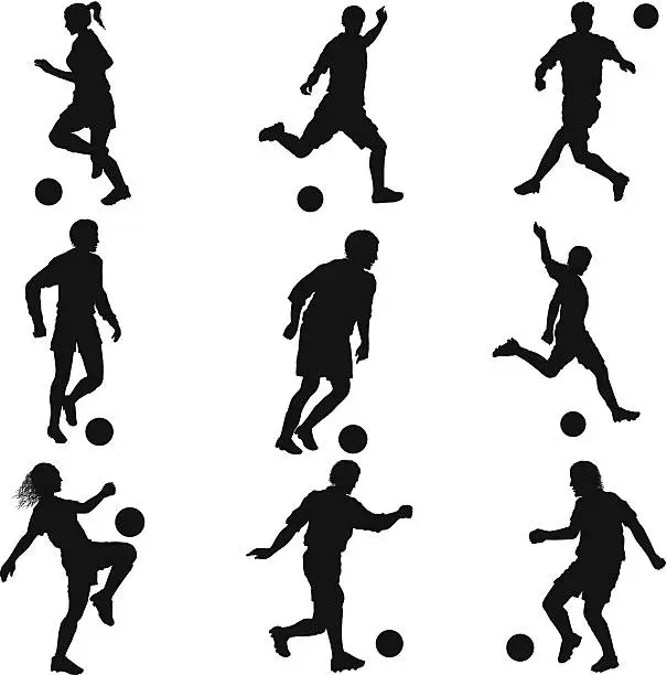 Vector illustration of Soccercplayer in action