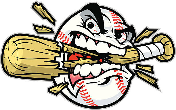 illustrazioni stock, clip art, cartoni animati e icone di tendenza di crunch baseball - mascot anger baseball furious
