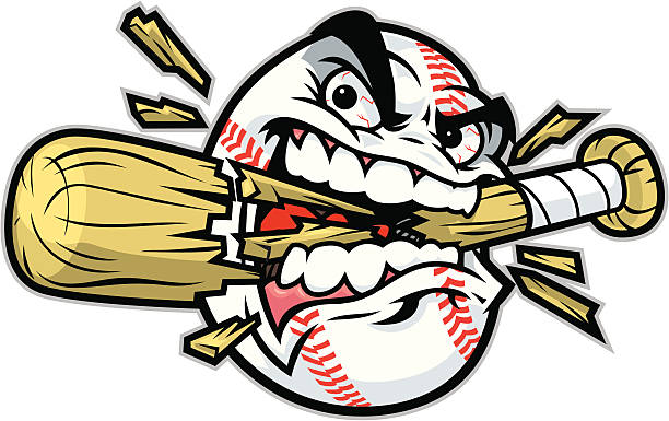 Baseball Crunch A new version of one of my more popular files. The baseball bat is separate and the mouth is complete. sports bat stock illustrations