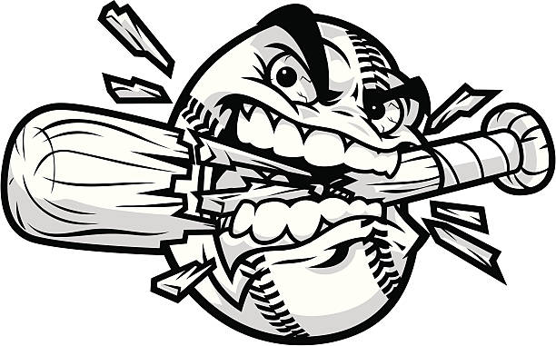 illustrazioni stock, clip art, cartoni animati e icone di tendenza di crunch baseball - mascot anger baseball furious