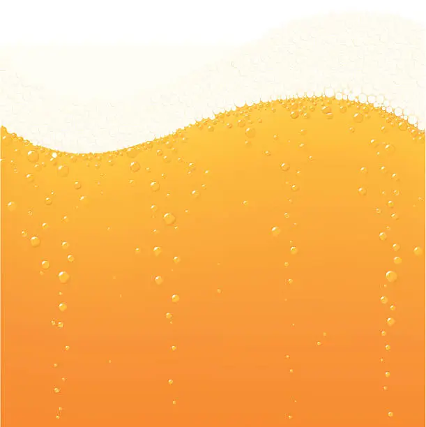 Vector illustration of Beer bubbles wave