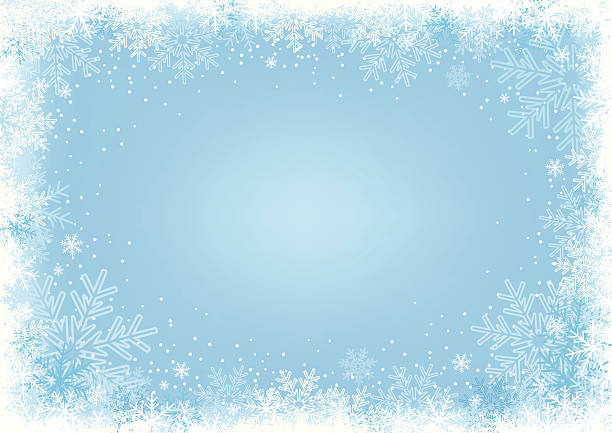 blauer schneeflocke hintergrund. - crystals of frost stock-grafiken, -clipart, -cartoons und -symbole