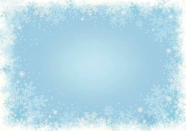 Vector illustration of Blue Snowflake Background.