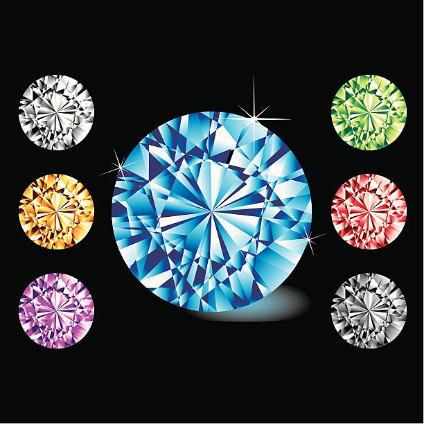 ilustrações, clipart, desenhos animados e ícones de preciosas joias redonda - jewelry white background diamond gift