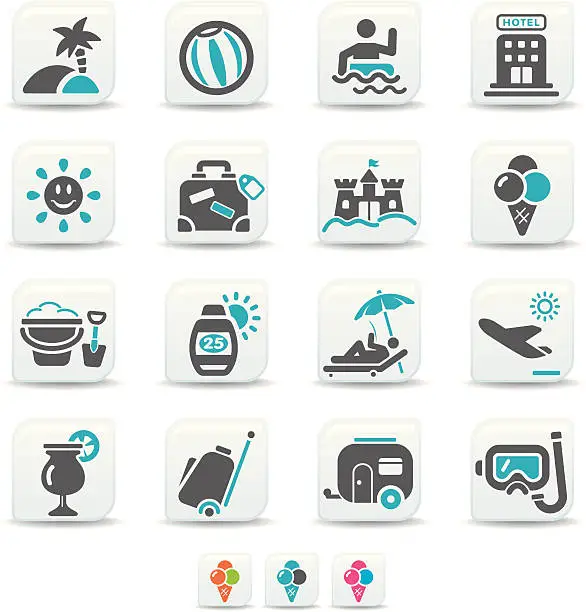 Vector illustration of vacation icons | simicoso collection