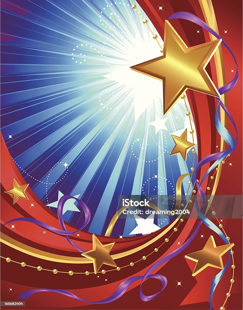ゴールドの星 - お祝いのロイヤリティフリーベクトルアート