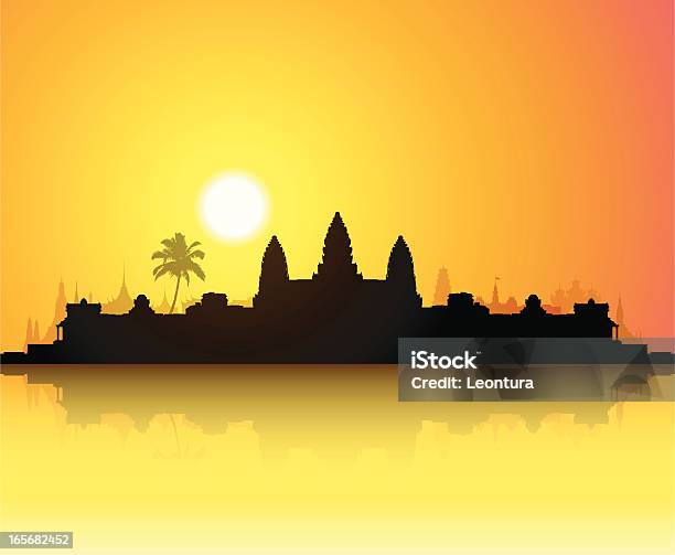 Ilustración de Angkor Wat y más Vectores Libres de Derechos de Camboya - Camboya, Vector, Aire libre