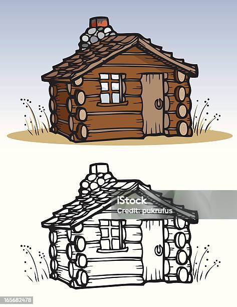 주택일반석 통나무집에 대한 스톡 벡터 아트 및 기타 이미지 - 통나무집, 0명, 굴뚝