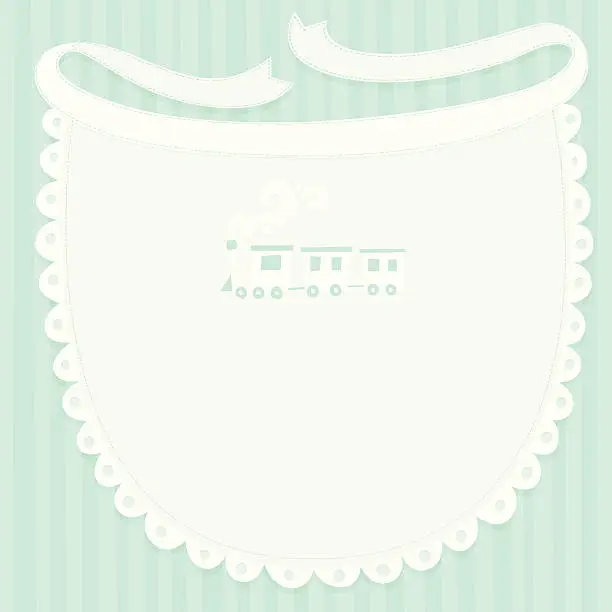 Vector illustration of Baby bib - for a boy