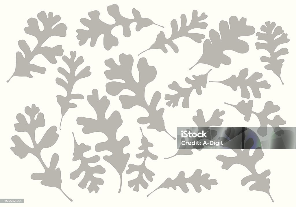 DifferentOak foglie sfondo - arte vettoriale royalty-free di Foglia di quercia