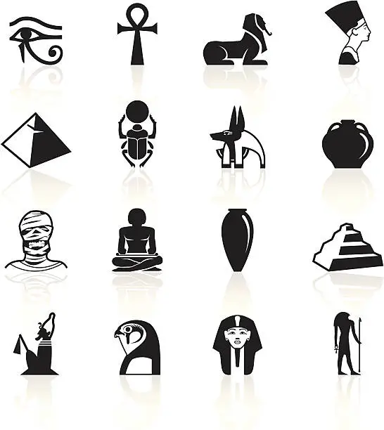 Vector illustration of Black Symbols - Egypt