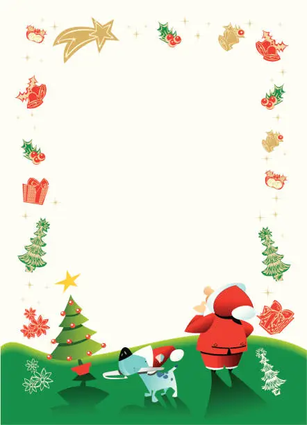 Vector illustration of Christmas card