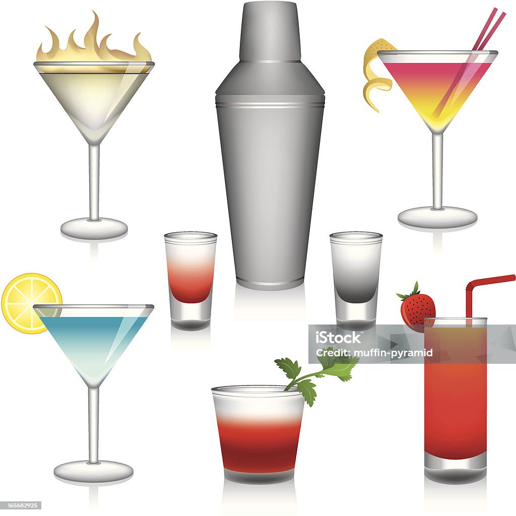 Cocktail II - arte vettoriale royalty-free di Shaker - Utensile per bevande