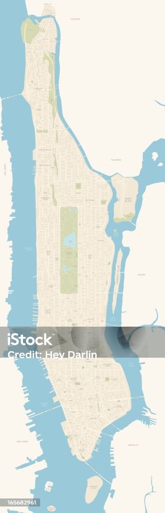 Mapa Manhattan - Grafika wektorowa royalty-free (Mapa)