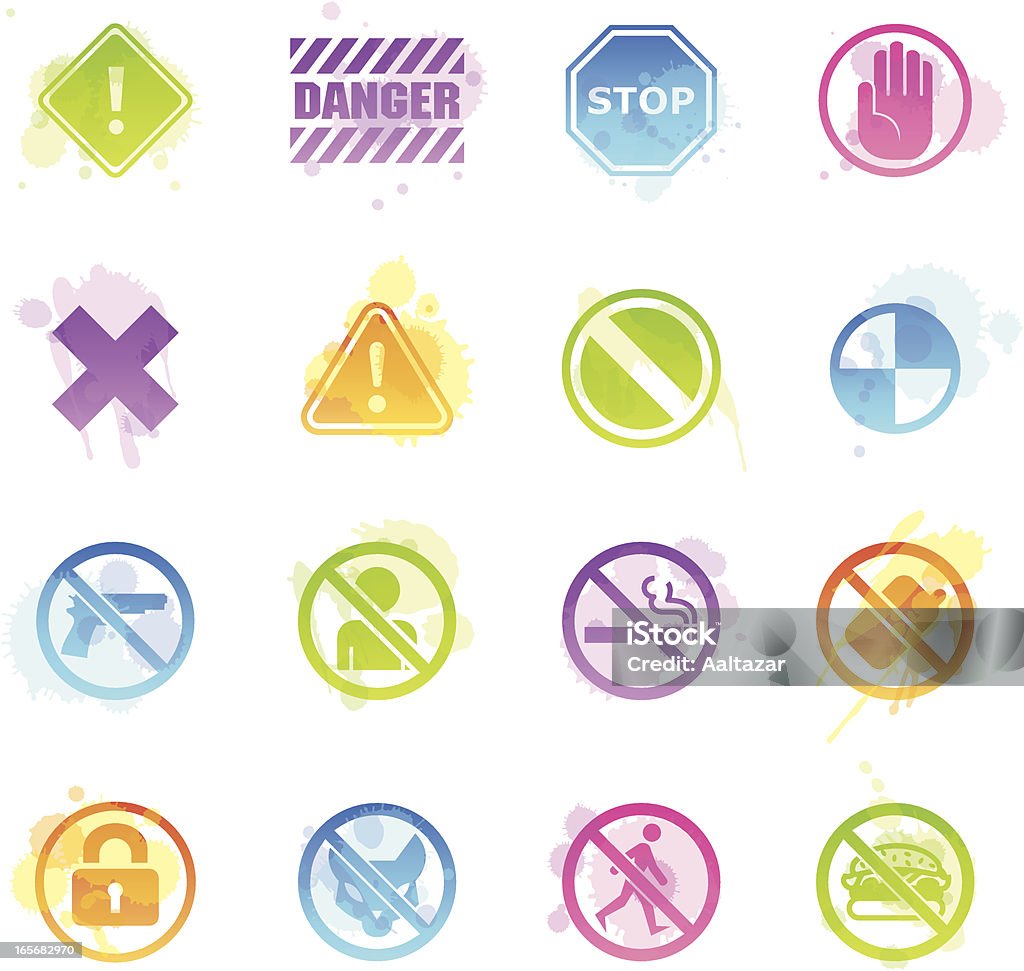 Flecken Icons-Einschränkungen - Lizenzfrei Gepunktet Vektorgrafik