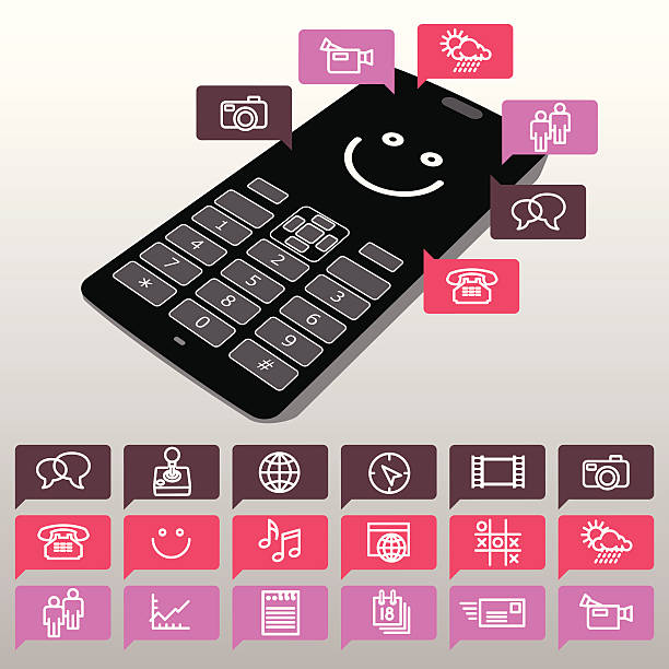 Mobile Functionality Icon 30+ Smart Mobile Phone Icon Functionality Stock Illustrations, Royalty ...