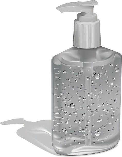 Hand Sanitizer in Pump Bottle vector art illustration