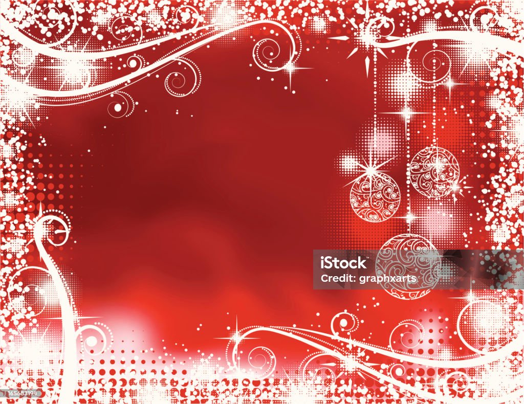 Fondo de Navidad rojo - arte vectorial de Abstracto libre de derechos