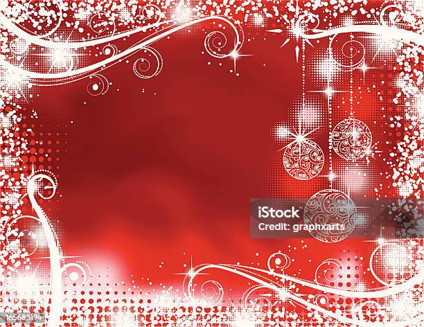 Ilustración de Fondo De Navidad Rojo y más Vectores Libres de Derechos de Abstracto - Abstracto, Adorno de navidad, Arte y artesanía