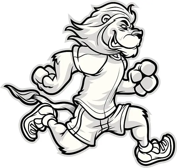 Vector illustration of Lion Running