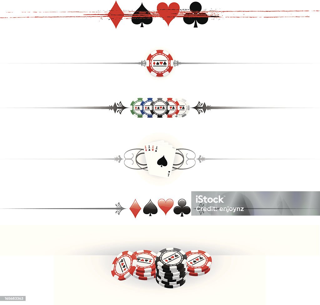Азартные игры разделители - Векторная графика Туз роялти-фри