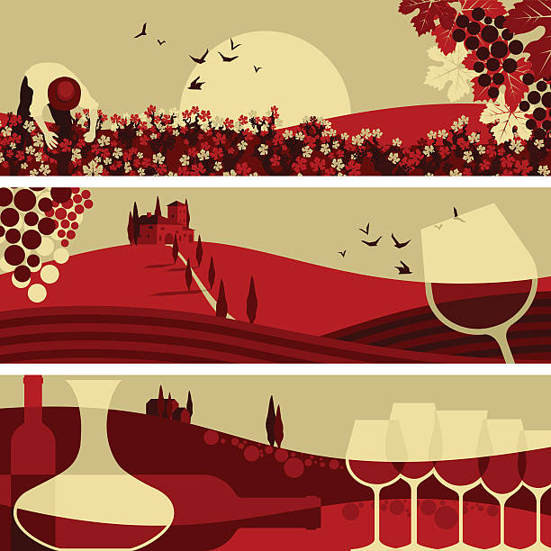 winne banner - dry wine stock-grafiken, -clipart, -cartoons und -symbole