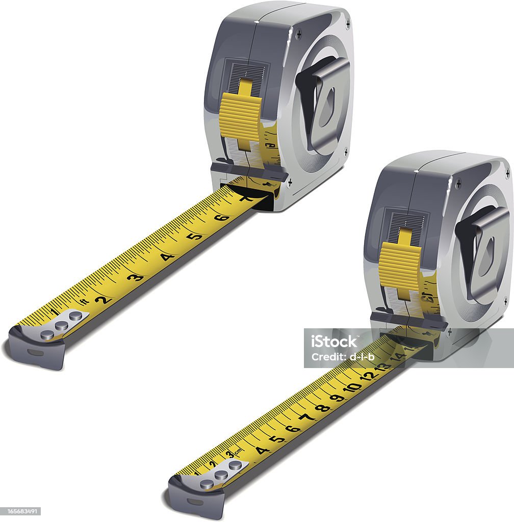 Metric And Imperial Tape Measures Stock Illustration - Download