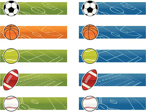Vector illustration of Sports Banners