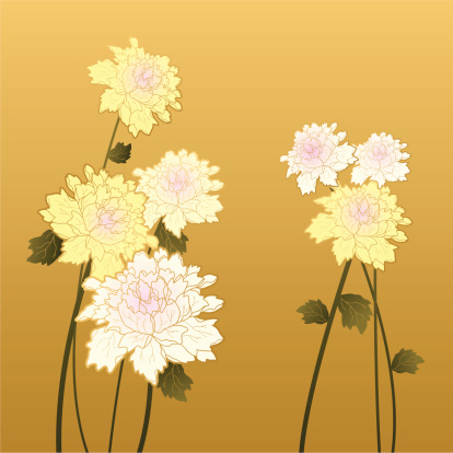 Beautiful ancient flower painting in chinese style, come with layers, fully editable. ZIP include Hires jpg, AI 10 & AI CS2.