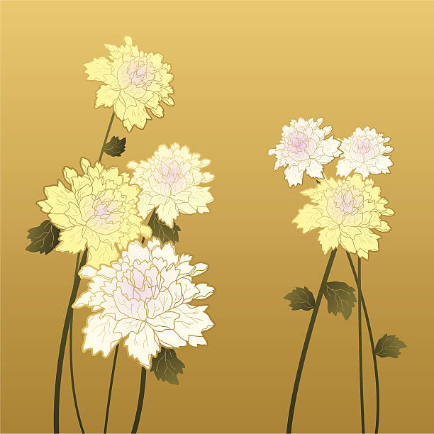 Chinese Flower Painting vector art illustration