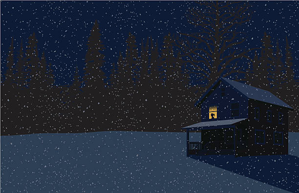 bildbanksillustrationer, clip art samt tecknat material och ikoner med first snow - children tree christmas silhouette