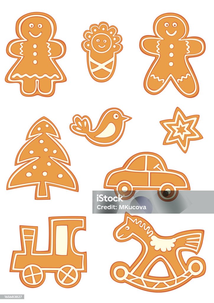 Gingerbread cookie - Grafika wektorowa royalty-free (Piernik - Ciasteczko)