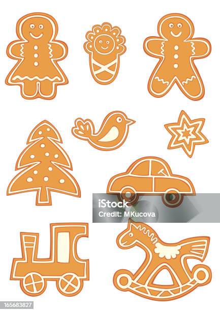 Gingerbread Cookie - Stockowe grafiki wektorowe i więcej obrazów Piernik - Ciasteczko - Piernik - Ciasteczko, Białe tło, Boże Narodzenie