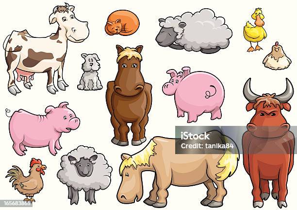 Zwierzęta Hodowlane - Stockowe grafiki wektorowe i więcej obrazów Owca - Owca, Baran - Zwierzę płci męskiej, Bydło