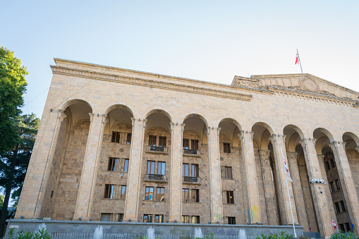 Parliament of Georgia Building in Tbilisi