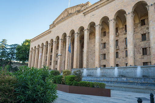 Parliament of Georgia Building in Tbilisi