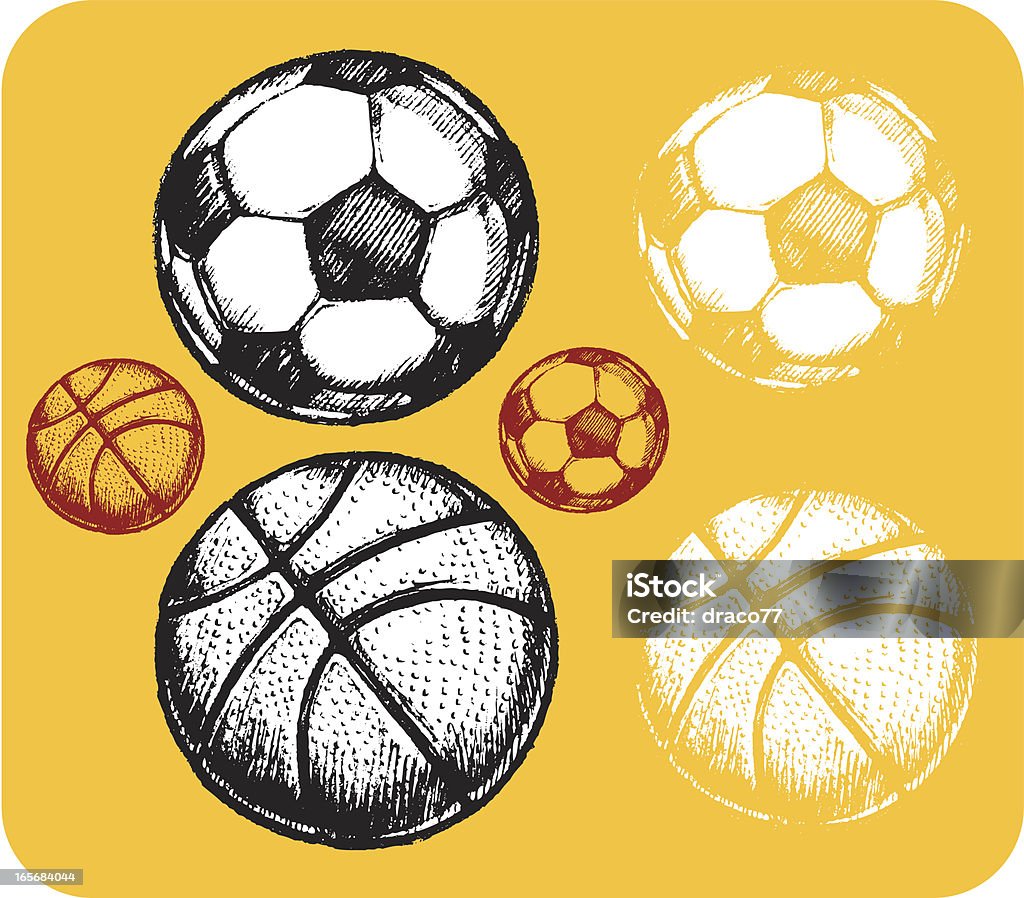 Sketch Sports Ball Set Vectorized from my sketch soccer and basketball, realistic details properly grouped and layered according to colors. With high resolution jpg. More Sketch Series Lightbox Soccer stock vector