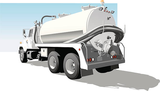 Pump Truck vector art illustration