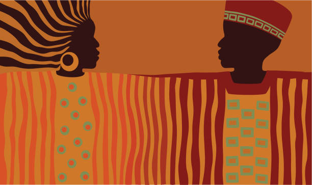 illustrations, cliparts, dessins animés et icônes de homme et femme africaine - african descent illustrations