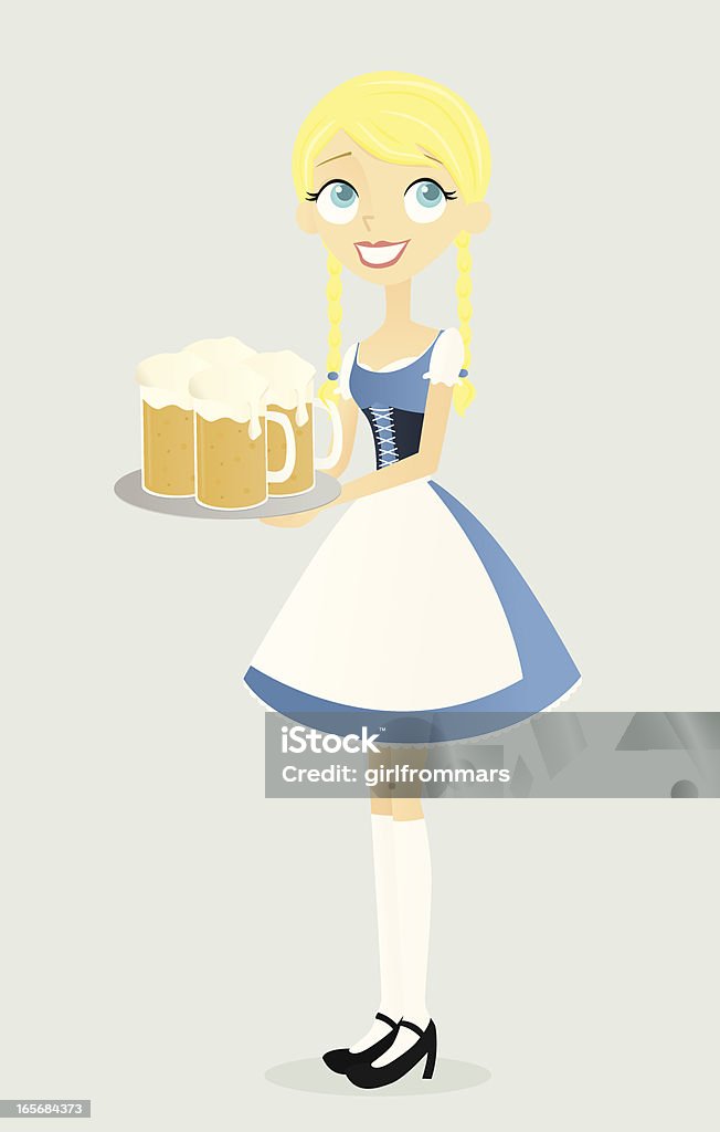 Oktoberfest dziewczynka - Grafika wektorowa royalty-free (Alkohol - napój)