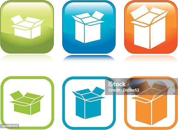 Versand Kisten Symbole Stock Vektor Art und mehr Bilder von Abschicken - Abschicken, Blau, Bürowechsel
