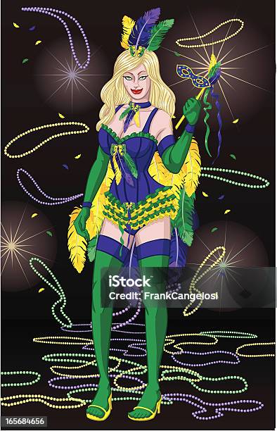 Mardi Gras Avec Grand Lit Vecteurs libres de droits et plus d'images vectorielles de Mardi Gras - Carnaval - Mardi Gras - Carnaval, Sensualité, Sexe symbole