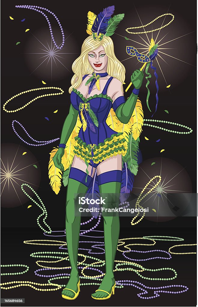 mardi gras con letto queen size - arte vettoriale royalty-free di Martedì Grasso - Carnevale