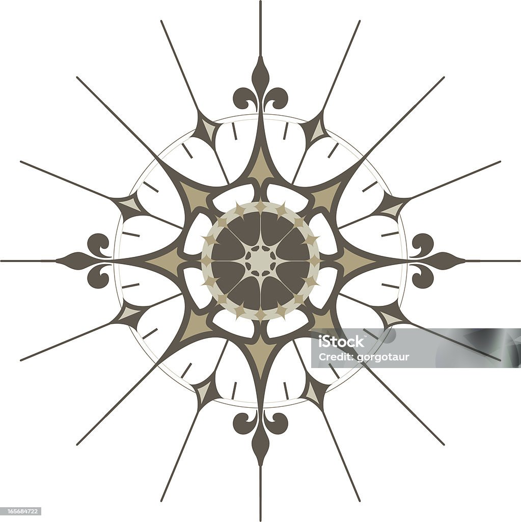 Ornate Compass Rose Ornate Compass Rose Stock Illustration - Download Image Now - Clip Art ...