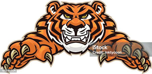 Tigre Salto - Arte vetorial de stock e mais imagens de Tigre - Tigre, Mascote, Vetor